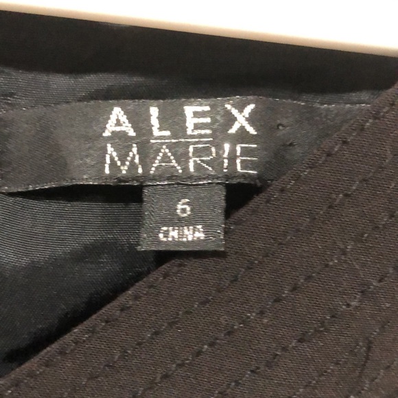 Silver/Pewter metallic brocade dress with black 🖤 - Picture 2 of 9